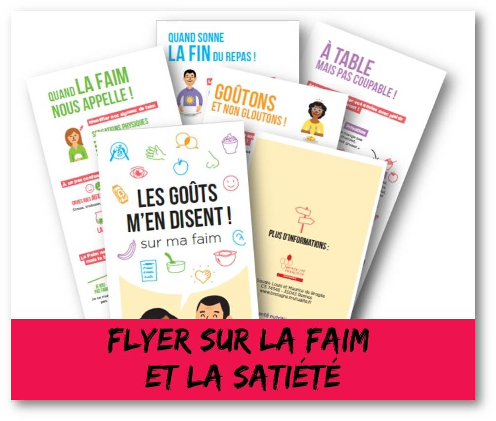 création de flyers sur la faim et la satiété