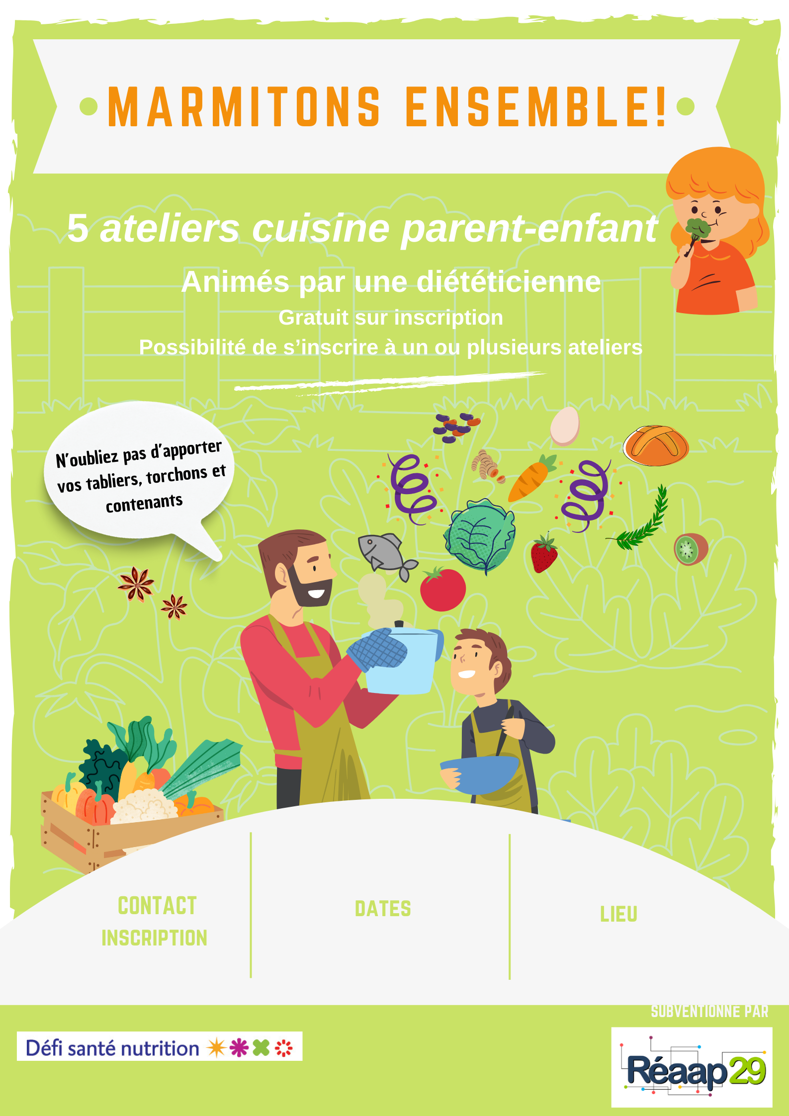 affiche petits pas dans les plats